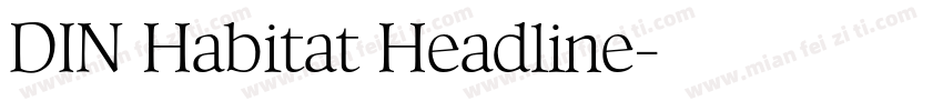 DIN Habitat Headline字体转换